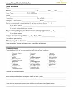 Free Tax Client Intake Form Template Doc Example