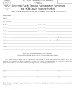 Printable Ach Processing Authorization Form Template  Sample