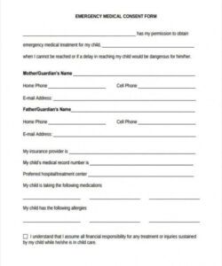 Printable Babysitter Emergency Contact Form Template Doc Sample