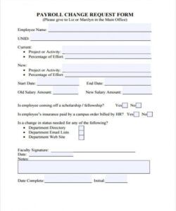 Printable Shift Change Request Form Template Excel