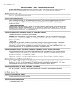 Printable Vendor Ach Direct Deposit Authorization Form Template Pdf Sample