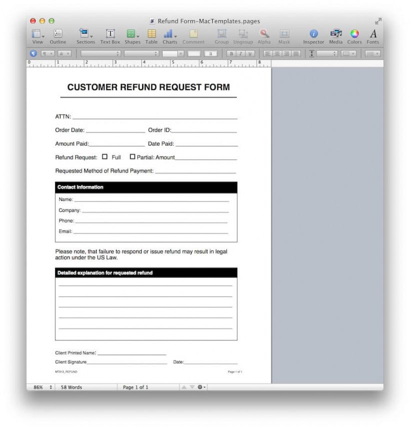 Professional Creative Request Form Template  Example