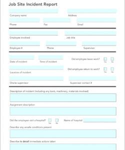 Professional Dental Incident Report Form Template  Sample