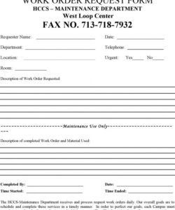 Professional Printable Template Maintenance Request Form Pdf Example