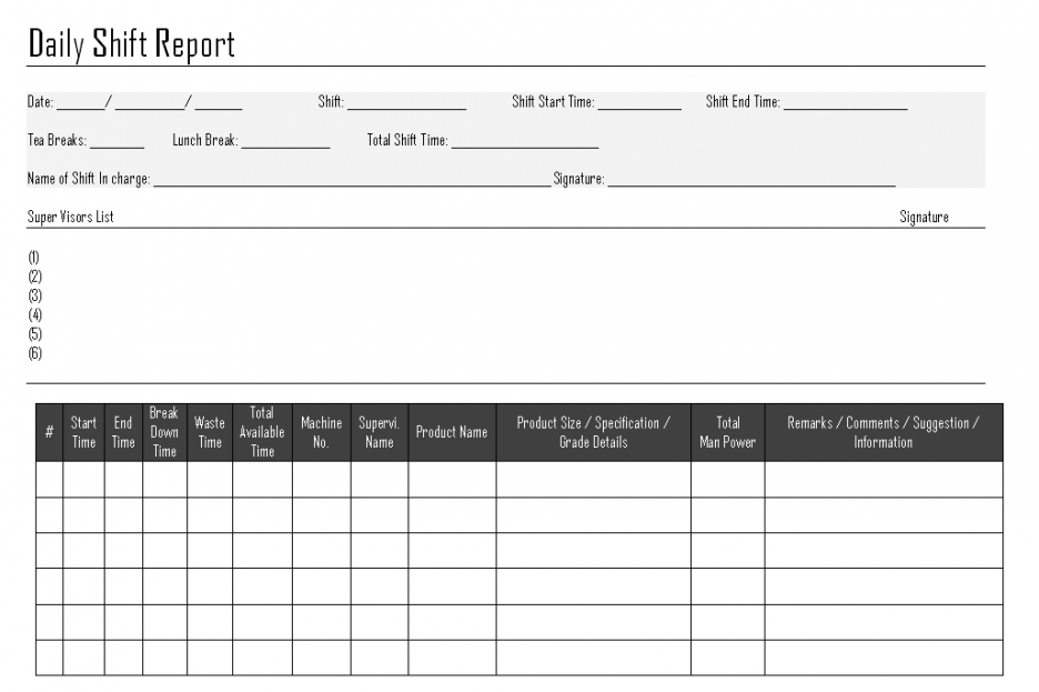 Professional Shift Change Request Form Template Word Example