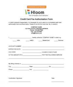 Best Business Credit Card Purchase Authorization Form Templat Doc Sample