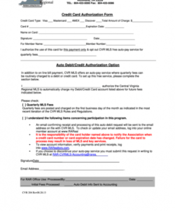 Best Credit Card Authorization Form Pdf Fillable Template Doc