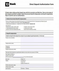 Best Direct Deposit Enrollment Form Template Pdf