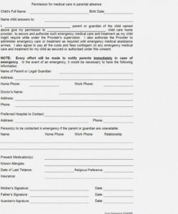 Best Emergency Contact Form Template For Daycare Pdf