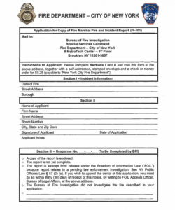 Best Fire Incident Report Form Template Word Sample