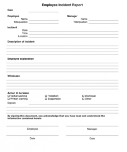 Incident Investigation Report Form Template