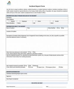 Best Laboratory Incident Report Form Template Excel Sample