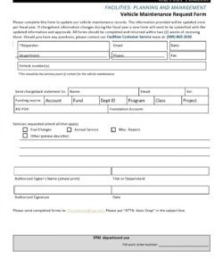 Best Maintenance Service Request Form Template Excel Sample