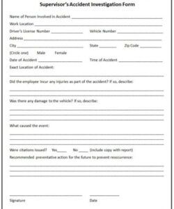 Best Osha Incident Report Form Template Doc Example