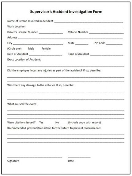 Best Osha Incident Report Form Template Doc Example