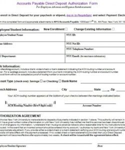 Best Payroll Direct Deposit Authorization Form Template Doc