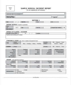 Best Printable Incident Report Form Template Word Example