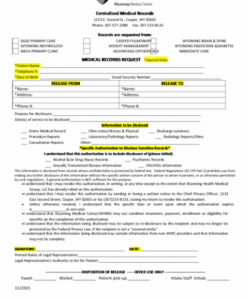 Best Records Request Form Template  Sample