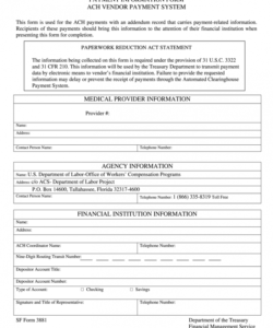 Blank Ach Authorization Form Template  Sample