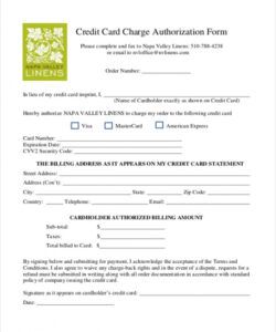Costum Credit Card Authorization Form Nj Template