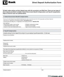 Costum Employee Direct Deposit Authorization Form Template Doc Example