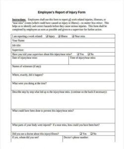 Costum Employee Incident Report Form Template Pdf Example