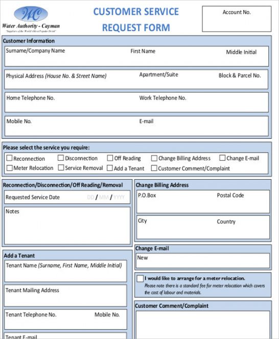 Costum Maintenance Request Form Template Virginia Excel Sample