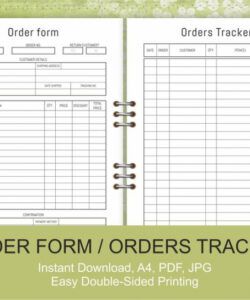 Costum Printable Small Business Order Form Template Pdf Example