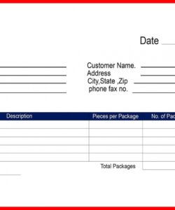 Costum Receipt Form Template Excel Sample