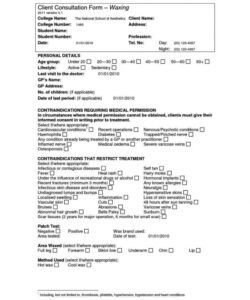 Costum Salon Application Form Template Pdf Sample