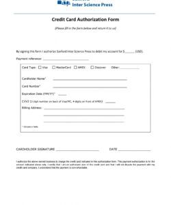 Editable Automatic Credit Card Payment Authorization Form Template  Example