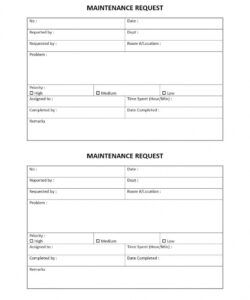 Building Maintenance Request Form Template