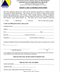 Editable Credit Card Authorization Form Nj Template  Sample