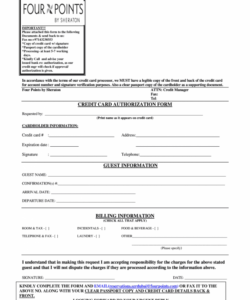 Editable Credit Card Authorization Form Pdf Template  Example