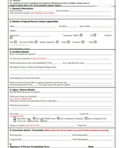 Editable General Incident Report Form Template Doc
