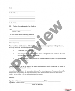 Editable Landlord Maintenance Request Form Template