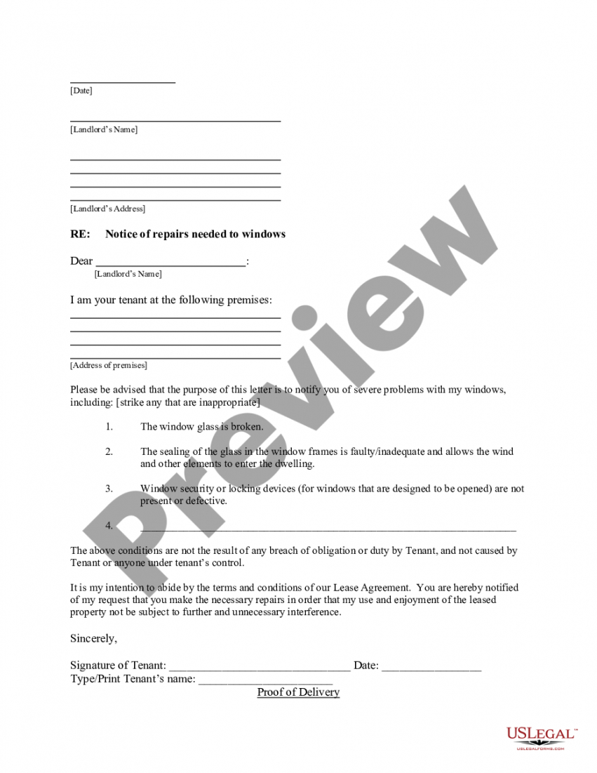 Editable Landlord Maintenance Request Form Template