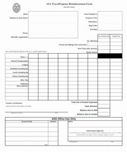 Editable Per Diem Form Template Doc Example