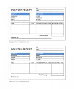 Editable Receipt Form Template