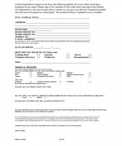 Editable Salon Application Form Template Word Sample