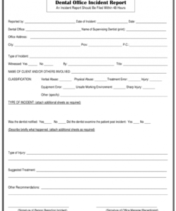 Employee Incident Report Form Template Doc Example