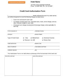 Free Automatic Credit Card Payment Authorization Form Template Word