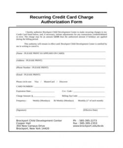 Free Credit Card Authorization Form Nj Template Excel Example