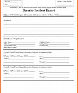 Free Critical Incident Report Form Template Doc Example