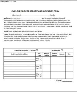 Free Employer Direct Deposit Form Template Doc