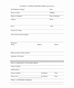 Free Fire Incident Report Form Template Word Sample