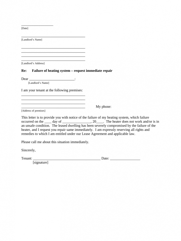 Free Landlord Maintenance Request Form Template Pdf Example