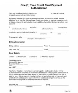 Free Payday Loan Credit Card Authorization Form One Time Ach Form Template