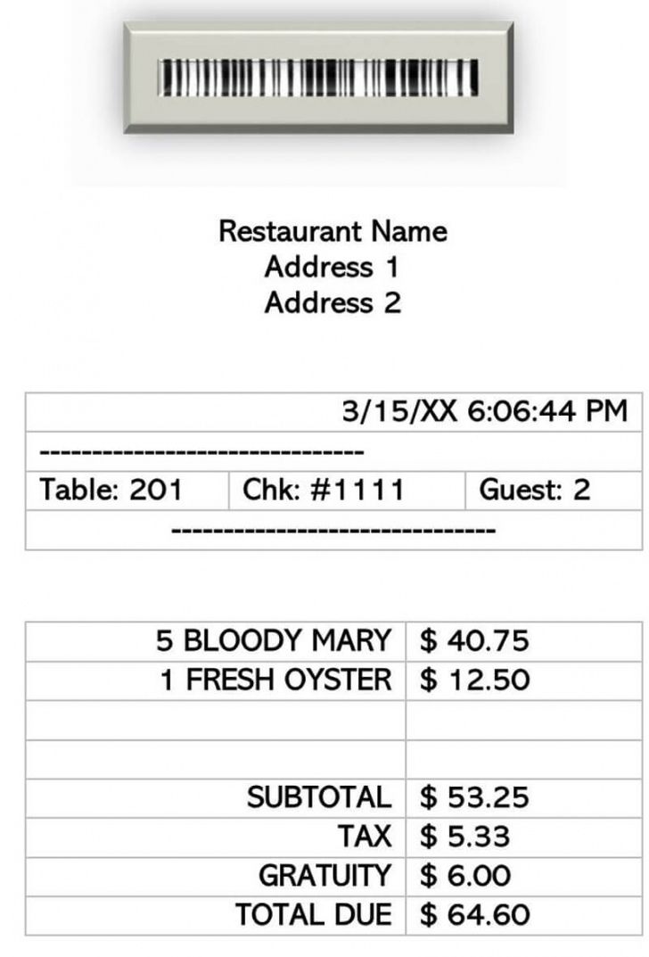 Free Receipt Form Template Doc Sample