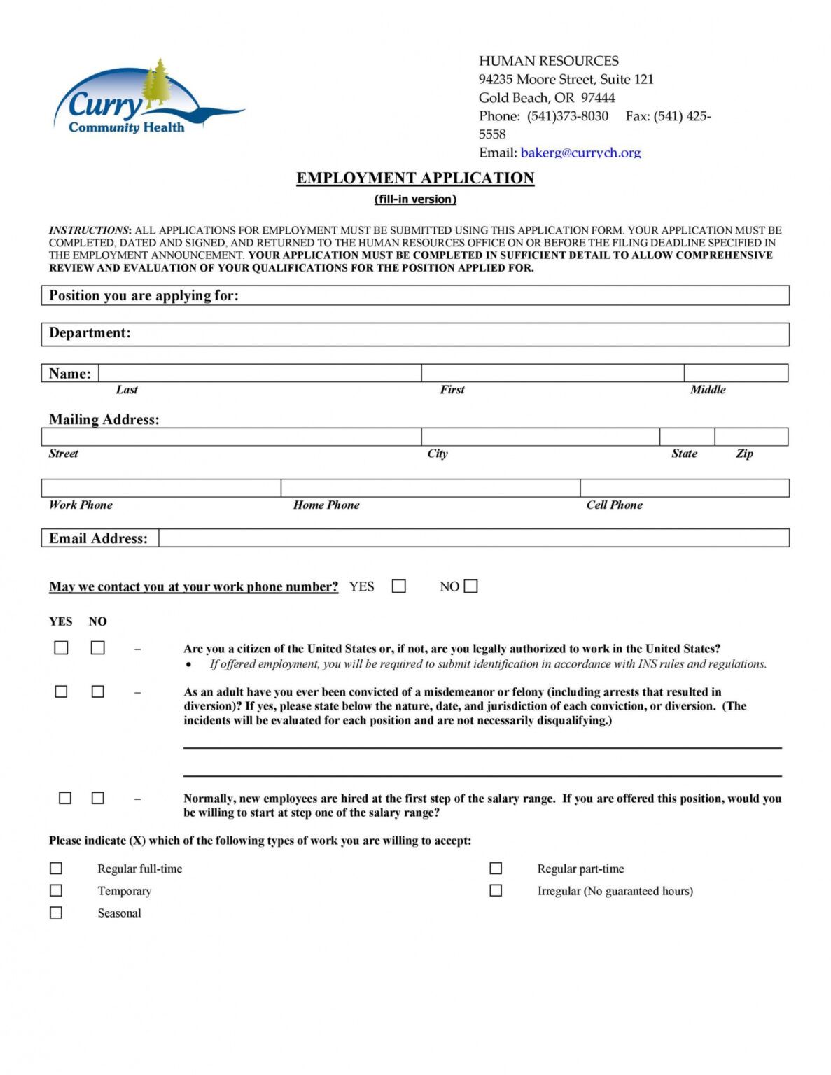 Free Simple Job Application Form Template Excel Sample Minasinternational 7838
